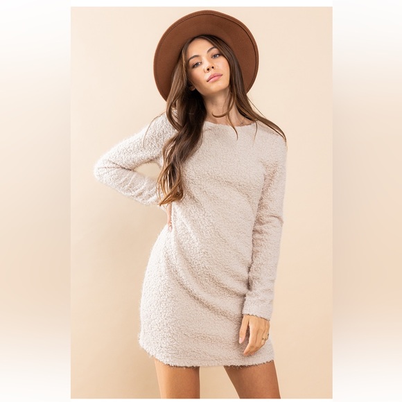29 Fuzzy Chic Sweater Dress - Picture 1 of 6